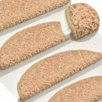 vidaXL Schodové rohože 30 ks 56x17x3 cm zlaté polkruhové – Obrázok 6