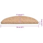 vidaXL Schodové rohože 30 ks 56x17x3 cm zlaté polkruhové – Obrázok 8