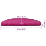 vidaXL Schodové rohože 30 ks 65x21x4 cm ružové polkruhové veľké – Obrázok 8
