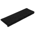 vidaXL Schodové rohože 30 ks 65x21x4 cm čierne s obdĺžnikovým okrajom – Obrázok 2