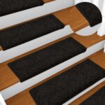 vidaXL Schodové rohože 30 ks 65x21x4 cm čierne s obdĺžnikovým okrajom – Obrázok 5
