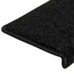 vidaXL Schodové rohože 30 ks 65x21x4 cm čierne s obdĺžnikovým okrajom – Obrázok 6