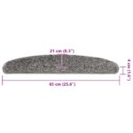 vidaXL Schodové rohože 20 ks 65x21x4 cm sivé, polkruhové, veľké – Obrázok 8