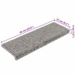 vidaXL Schodové rohože 20 ks 65x21x4 cm sivé s obdĺžnikovým okrajom – Obrázok 8