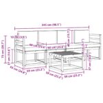 vidaXL Záhradná súprava gaučov s vankúšom 5 pcs Prírodná a béžová – Obrázok 9
