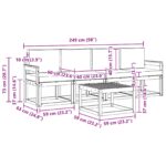 vidaXL Záhradná súprava gaučov s vankúšom 5 pcs Prírodná a béžová – Obrázok 9