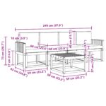 vidaXL Záhradná súprava gaučov s vankúšom 5 pcs Prírodná a béžová – Obrázok 9
