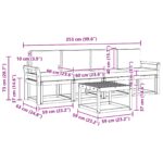 vidaXL Záhradná súprava gaučov s vankúšom 5 pcs Prírodná a antracitová – Obrázok 9