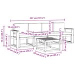 vidaXL Záhradná súprava gaučov s vankúšom 5 pcs Prírodná a svetlosivá – Obrázok 9