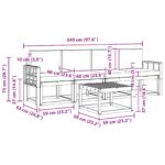 vidaXL Záhradná súprava gaučov s vankúšom 5 pcs Prírodná a béžová – Obrázok 9