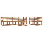 vidaXL Záhradná súprava gaučov 7 pcs Prírodná – Obrázok 2
