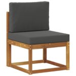 vidaXL Záhradná súprava gaučov s vankúšom 7 pcs Prírodná a antracitová – Obrázok 4