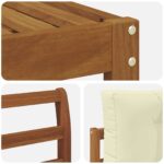 vidaXL Záhradná súprava gaučov s vankúšom 6 pcs Prírodná a krémová – Obrázok 6