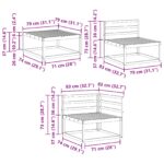 vidaXL Záhradná súprava gaučov 8 pcs Prírodná Pevné akáciové drevo – Obrázok 11