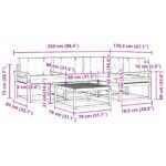 vidaXL Záhradná súprava gaučov s vankúšom 5 pcs Prírodná a béžová – Obrázok 10