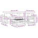 vidaXL Záhradná súprava gaučov s vankúšom 5 pcs Prírodná a svetlosivá – Obrázok 10
