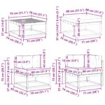 vidaXL Záhradná súprava gaučov s vankúšom 9 pcs Prírodná a svetlosivá – Obrázok 12