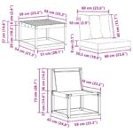 vidaXL Záhradná súprava gaučov s vankúšom 5 pcs Prírodná a béžová – Obrázok 9