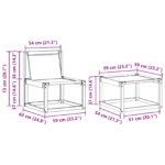 vidaXL Záhradná súprava gaučov s vankúšom 4 pcs Prírodná a krémová – Obrázok 9