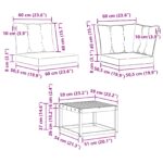 vidaXL Záhradná súprava gaučov s vankúšom 7 pcs Prírodná a svetlosivá – Obrázok 13