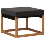 vidaXL Záhradná súprava gaučov s vankúšom 8 pcs Prírodná a čierna – Obrázok 8