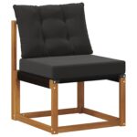 vidaXL Záhradná súprava gaučov s vankúšom 6 pcs Prírodná a čierna – Obrázok 3