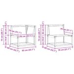 vidaXL Záhradná súprava gaučov s vankúšom 9 pcs Prírodná a čierna – Obrázok 13