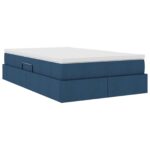 vidaXL Postel s úložným prostorem a matrací Modrá 120 x 190 cm – Obrázok 10