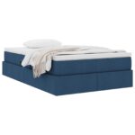 vidaXL Postel s úložným prostorem a matrací Modrá 120 x 190 cm – Obrázok 3