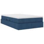 vidaXL Postel s úložným prostorem a matrací Modrá 120 x 190 cm – Obrázok 5