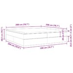 vidaXL Postel s úložným prostorem a matrací Krémová 200 x 200 cm – Obrázok 13