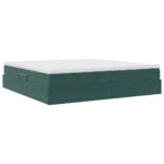 vidaXL Postel s úložným prostorem a matrací Tmavozelená 200 x 200 cm – Obrázok 6