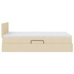 vidaXL Postel s úložným prostorem a matrací Krémová 120 x 190 cm – Obrázok 10