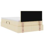 vidaXL Postel s úložným prostorem a matrací Krémová 120 x 190 cm – Obrázok 11