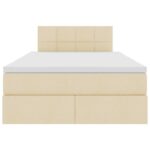vidaXL Postel s úložným prostorem a matrací Krémová 120 x 190 cm – Obrázok 7