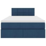 vidaXL Postel s úložným prostorem a matrací Modrá 120 x 190 cm – Obrázok 7