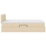vidaXL Postel s úložným prostorem a matrací Krémová 120 x 190 cm – Obrázok 10