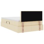 vidaXL Postel s úložným prostorem a matrací Krémová 120 x 190 cm – Obrázok 11