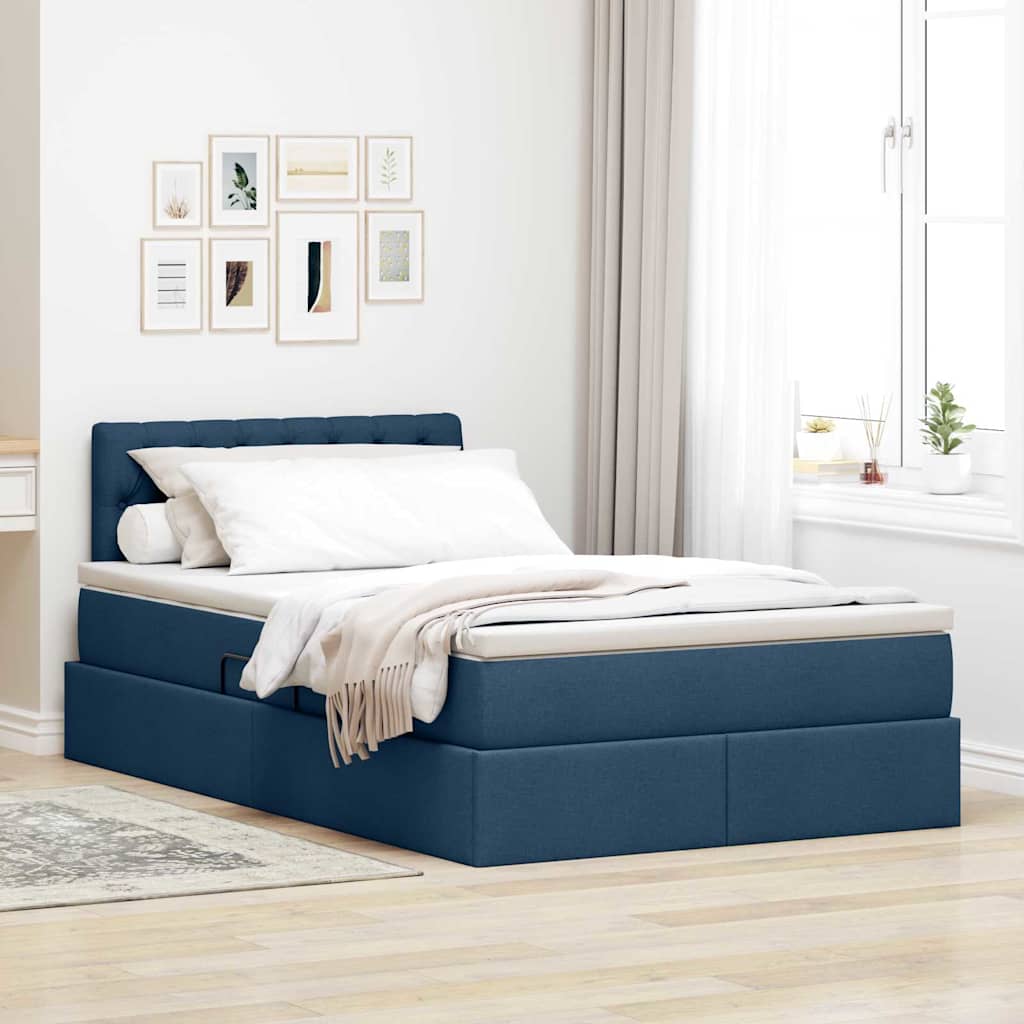 3370562_1.jpg vidaXL Postel s úložným prostorem a matrací Modrá 120 x 190 cm – Obrázok 1