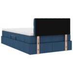 vidaXL Postel s úložným prostorem a matrací Modrá 120 x 190 cm – Obrázok 11