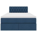 vidaXL Postel s úložným prostorem a matrací Modrá 120 x 190 cm – Obrázok 7
