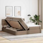 vidaXL Úložná posteľ s matracmi Kapsulín 200 x 200 cm Umelá koža – Obrázok 4