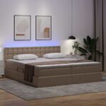 vidaXL Postel s úložným prostorem a LED svetlom Kapsulín 200 x 200 cm – Obrázok 5
