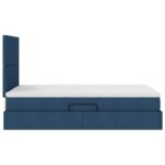 vidaXL Postel s úložným prostorem a matrací Modrá 120 x 190 cm látka – Obrázok 10
