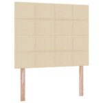 vidaXL Postel s úložným prostorem a matrací Krémová 120 x 190 cm látka – Obrázok 9