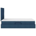 vidaXL Postel s úložným prostorem a matrací Modrá 120 x 190 cm látka – Obrázok 10
