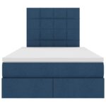 vidaXL Postel s úložným prostorem a matrací Modrá 120 x 190 cm látka – Obrázok 7