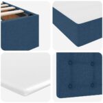 vidaXL Postel s úložným prostorem a matrací Modrá 120 x 190 cm látka – Obrázok 12