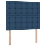 vidaXL LED úložná posteľ s matracom Modrá 120 x 190 cm Látka – Obrázok 10