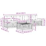 vidaXL Záhradná súprava gaučov s vankúšom 5 pcs Prírodná a béžová – Obrázok 9